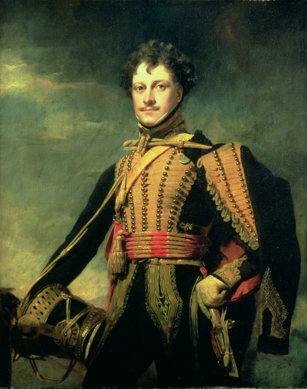 Everstiluutnantti Sir John James Fraser husaari-univormussa tekijältä Henry Raeburn