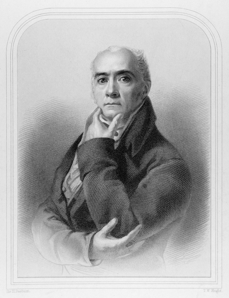 Sir Henry Raeburnin (1756-1823) muotokuva, kaiverrettu T.W. Knight (katso myös 68024) tekijältä Henry Raeburn