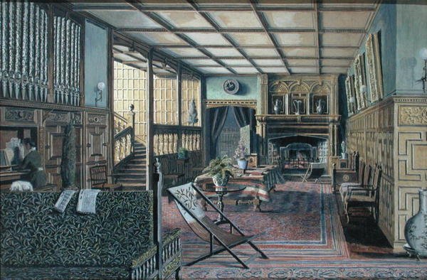 Hall Placen sisäpiha, Leigh, lähellä Tonbridgea tekijältä Henry Robert Robertson