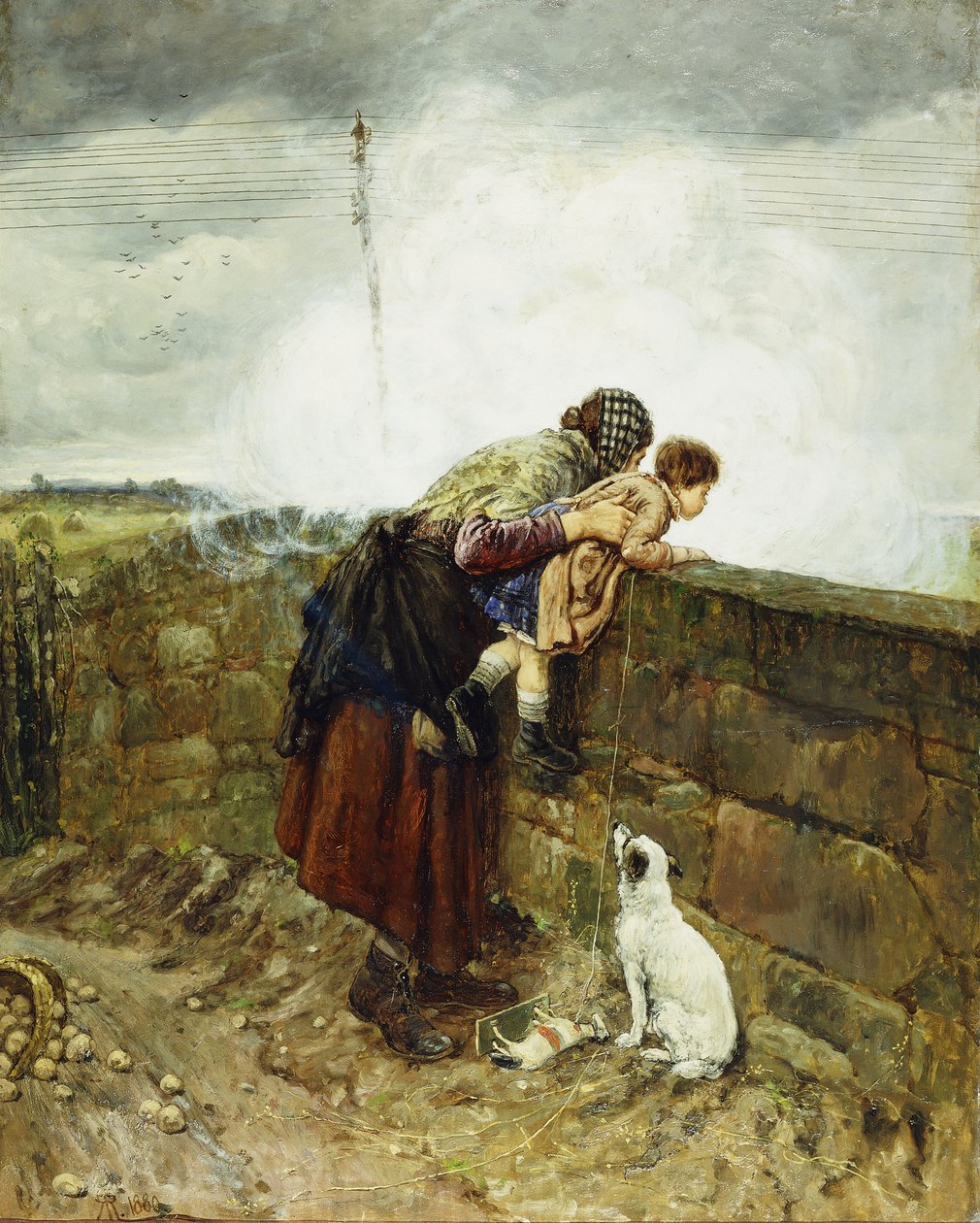 Katsomassa Steam Trainiä, 1880 tekijältä Henry Robert Robertson