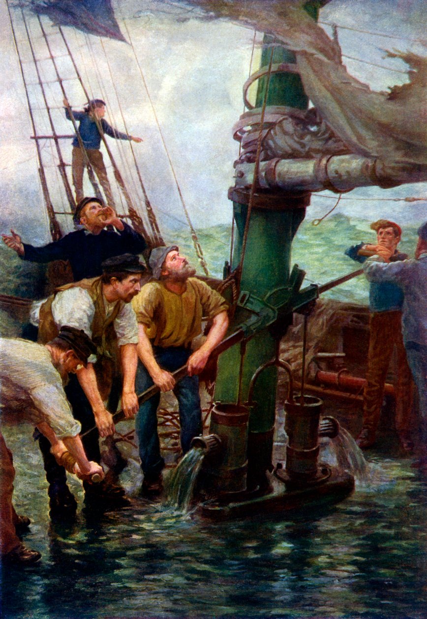Kaikki kädet pumppujen ääressä! kirjoittanut Henry S. Tuke tekijältä Henry Scott Tuke