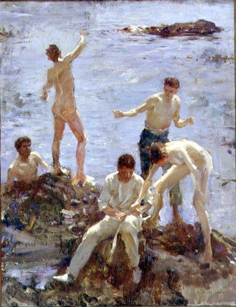 Poikien uiminen tekijältä Henry Scott Tuke