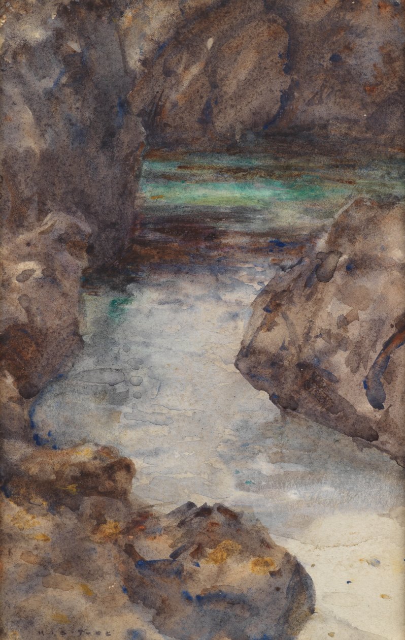 Cove (akvarelli) tekijältä Henry Scott Tuke