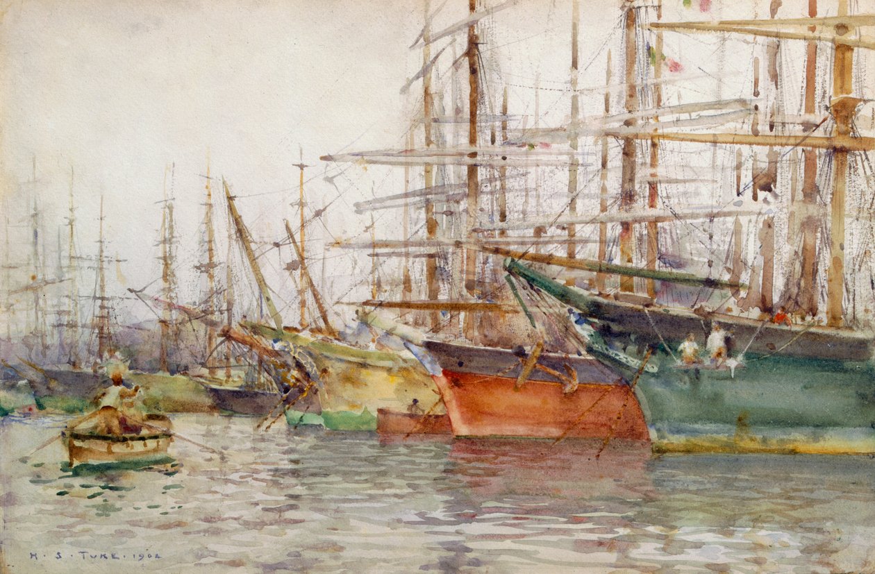 Genovan satama, 1904 tekijältä Henry Scott Tuke