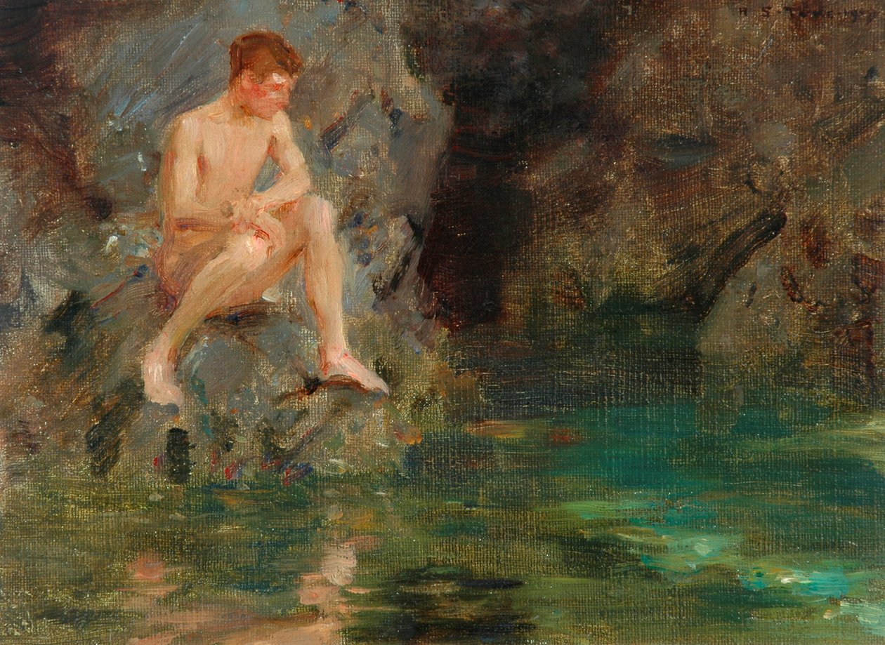 David Bonen muotokuva - Cornwall, 1913 tekijältä Henry Scott Tuke