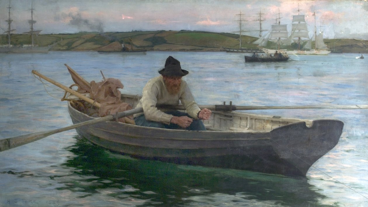 Kalastaja, 1888-89 tekijältä Henry Scott Tuke