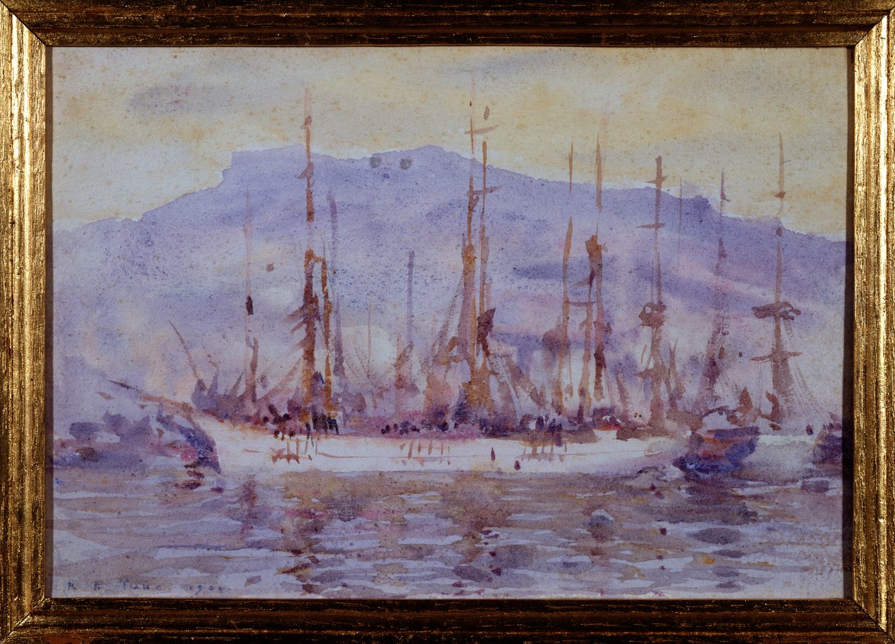 Three Masters, Falmouth, 1904 tekijältä Henry Scott Tuke