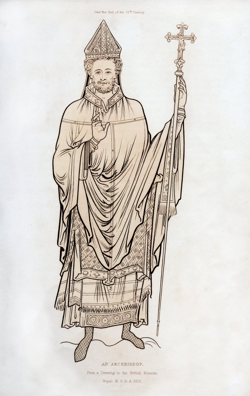 Arkkipiispa, 1100-luvun lopulla, 1843. tekijältä Henry Shaw