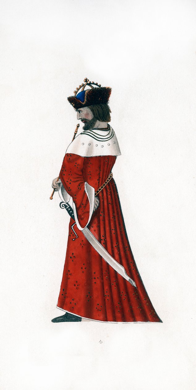Miesten mekko, c1480, 1843. tekijältä Henry Shaw