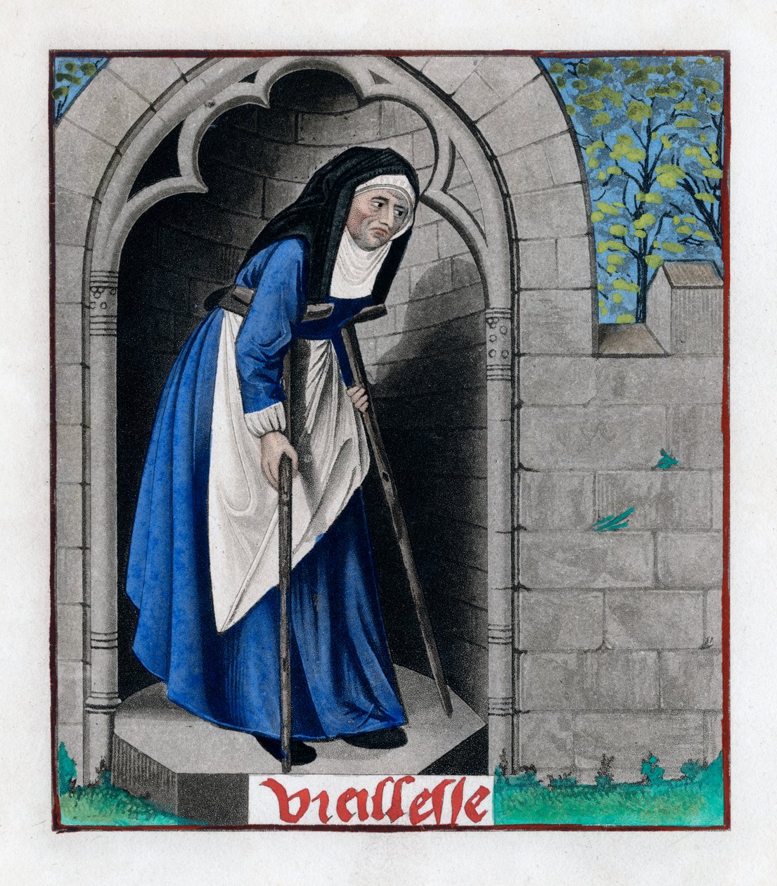Vanhuus, c1480, 1843. tekijältä Henry Shaw