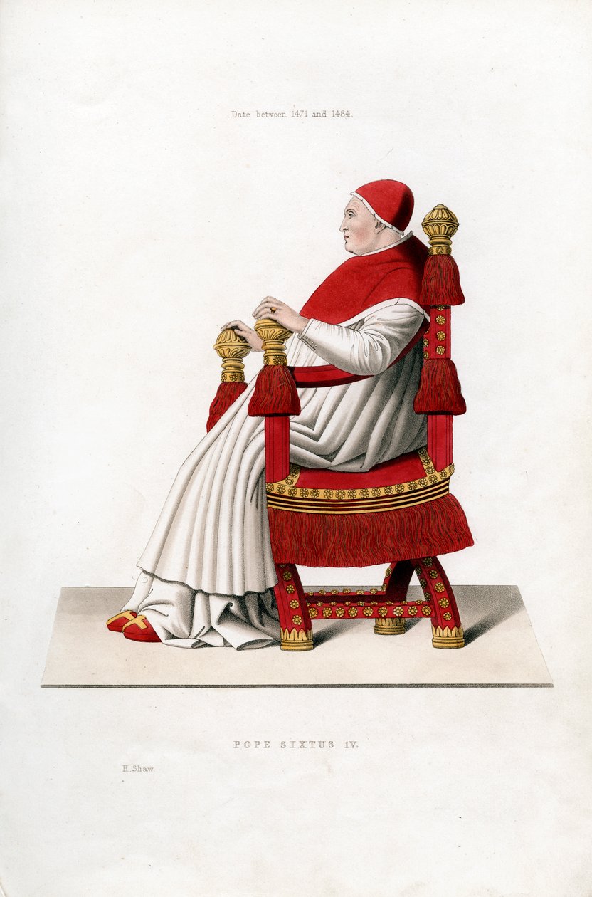 Paavi Sixtus IV, 1471-1484, 1843. tekijältä Henry Shaw