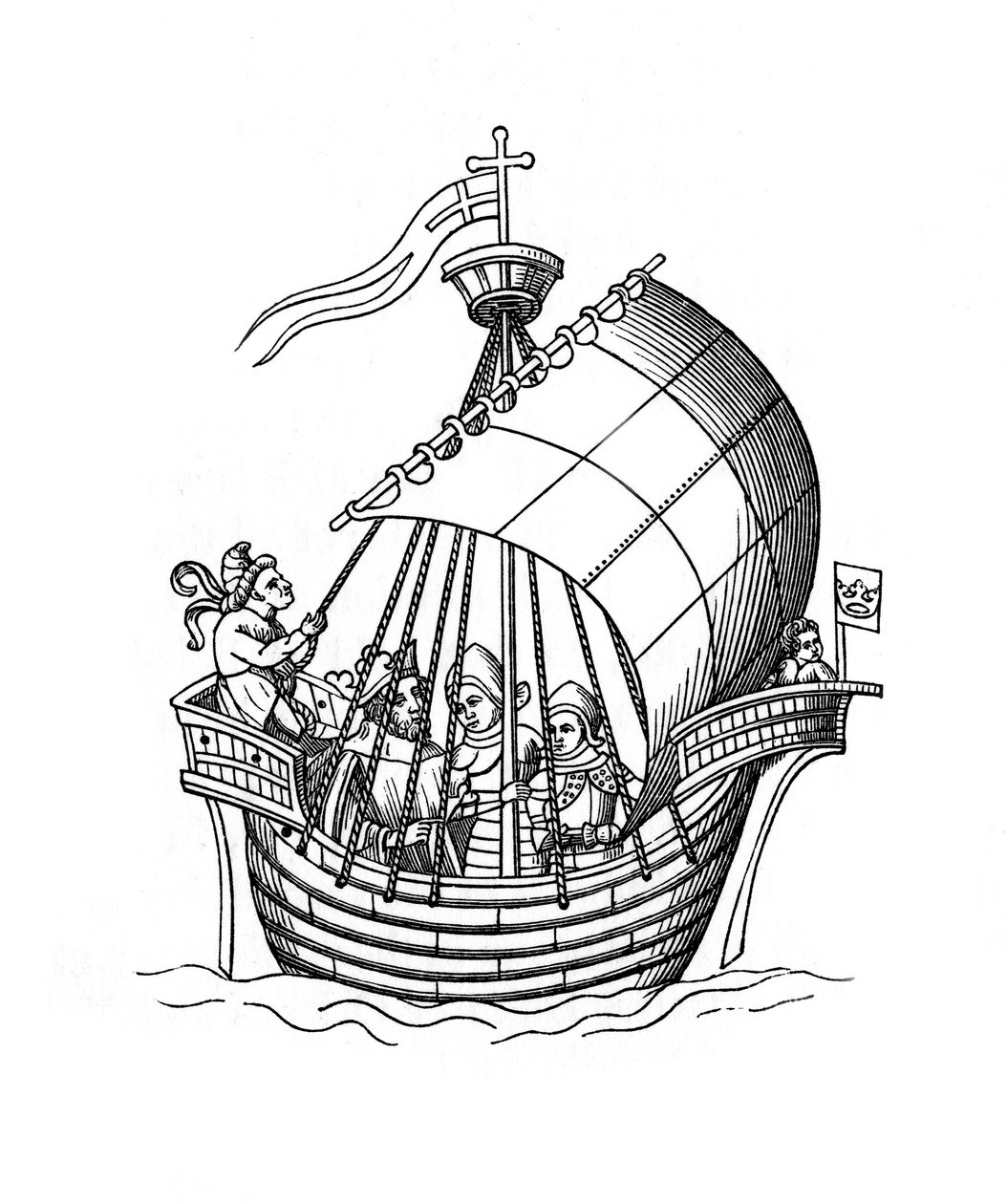 Purjelaiva, 1445, 1843. tekijältä Henry Shaw