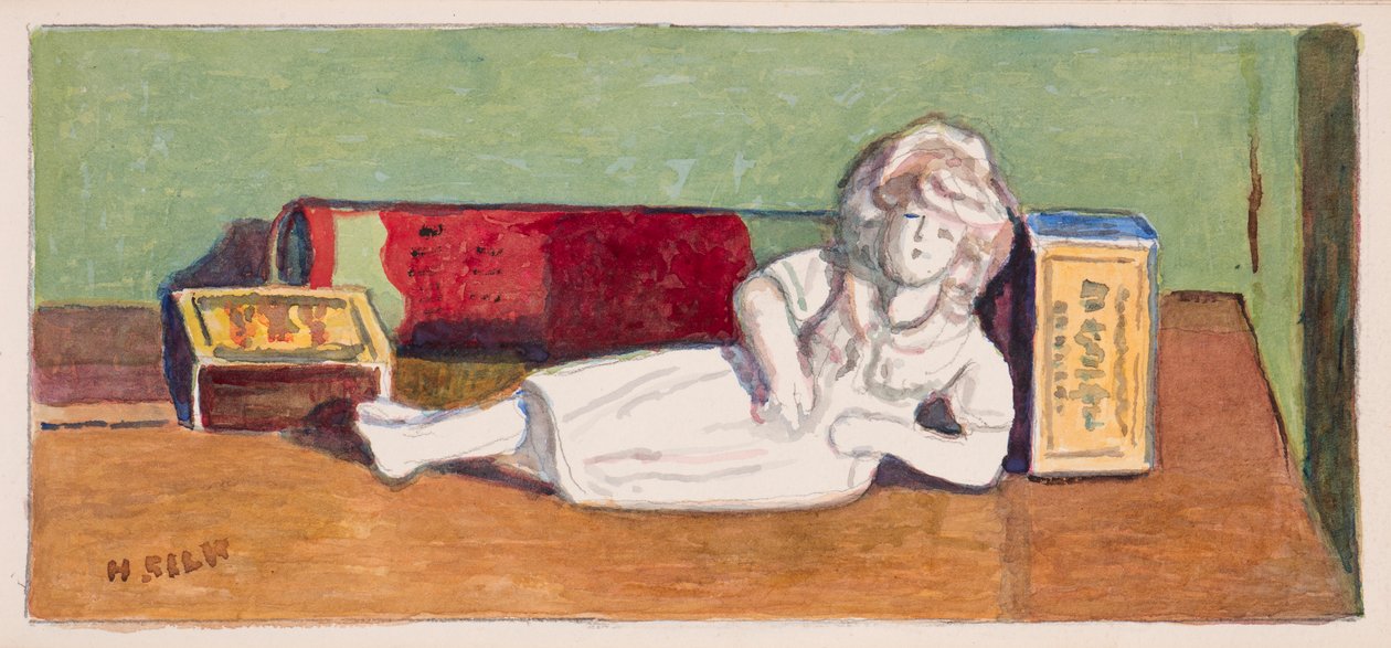 Staffordshire-figuuri ja tulitikkurasiat, n. 1930 tekijältä Henry Silk
