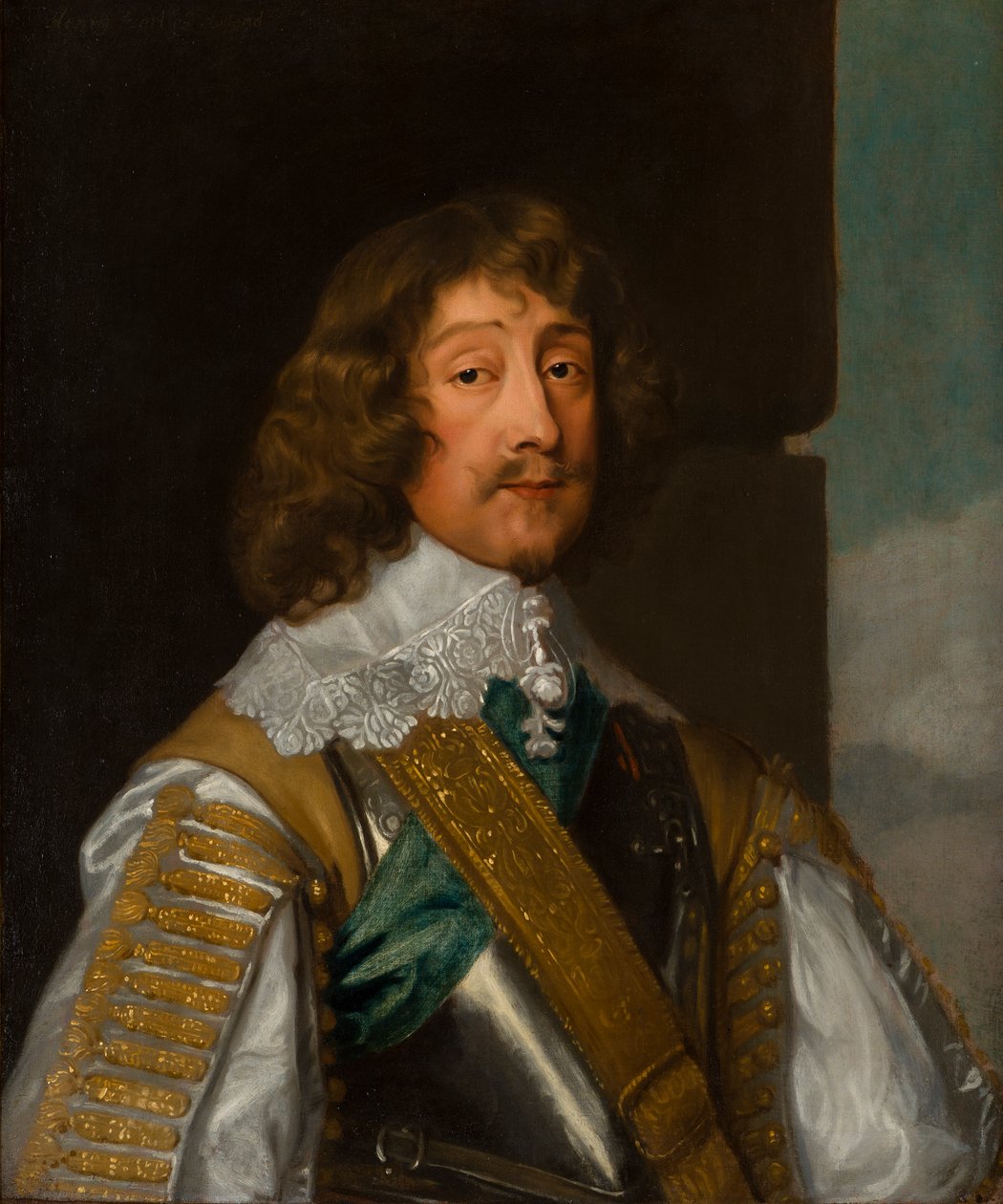 Muotokuva Henry Richistä, noin 1. Earl of Hollannista (1590-1649), n. 1636-1649 (öljy kankaalle) tekijältä Henry Stone