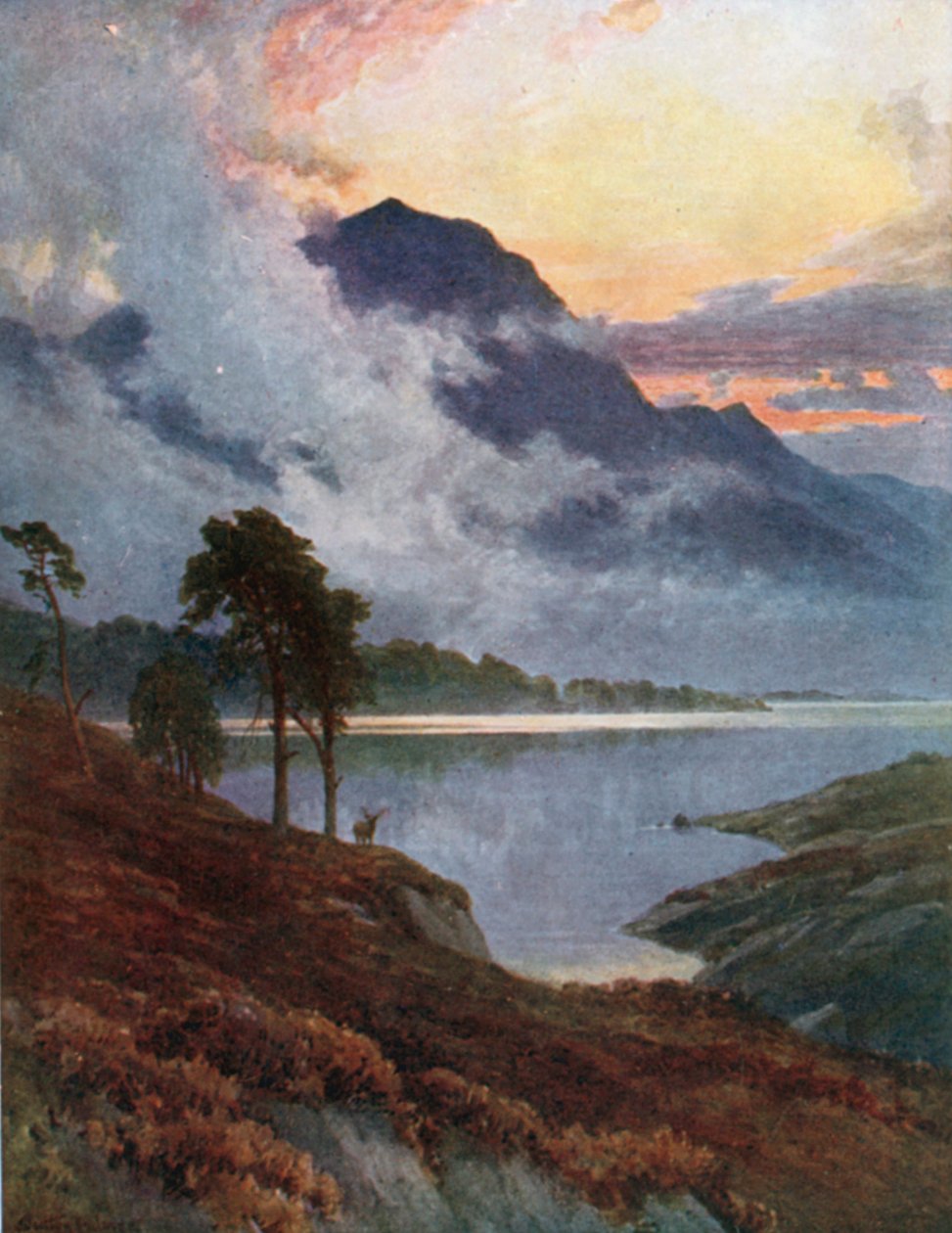 A Highland View (värilitografia) tekijältä Henry Sutton Palmer