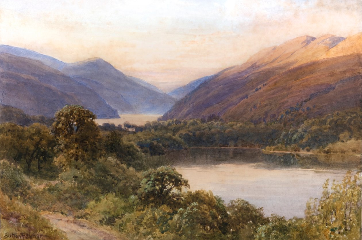 Blue Lake, Lake County, Kalifornia (akvarelli) tekijältä Henry Sutton Palmer