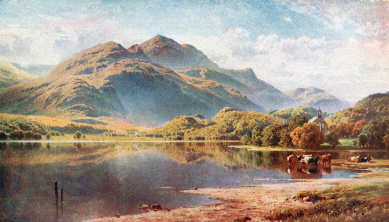 Loch Achray, Trossachs, Perthshire (värilitro) tekijältä Henry Sutton Palmer