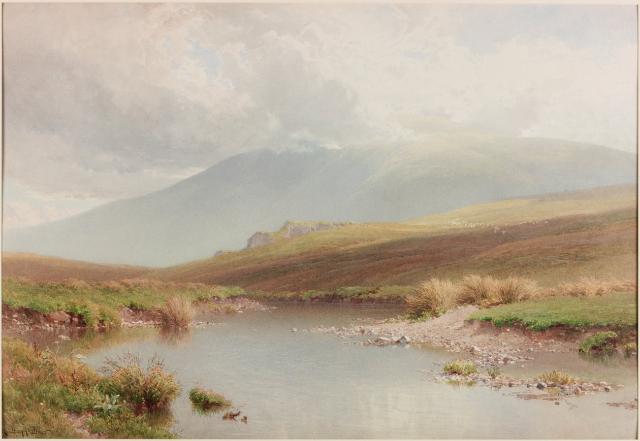 Vuoristoinen maisema, 1800-luvun loppu tekijältä Henry Sutton Palmer