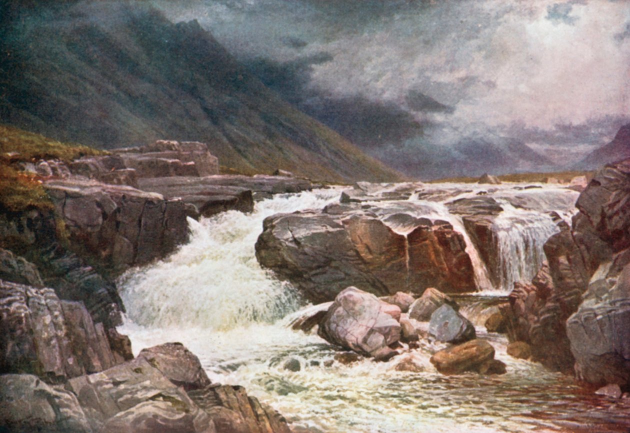 River Coe, Glencoe, Argyllshire (värilitro) tekijältä Henry Sutton Palmer