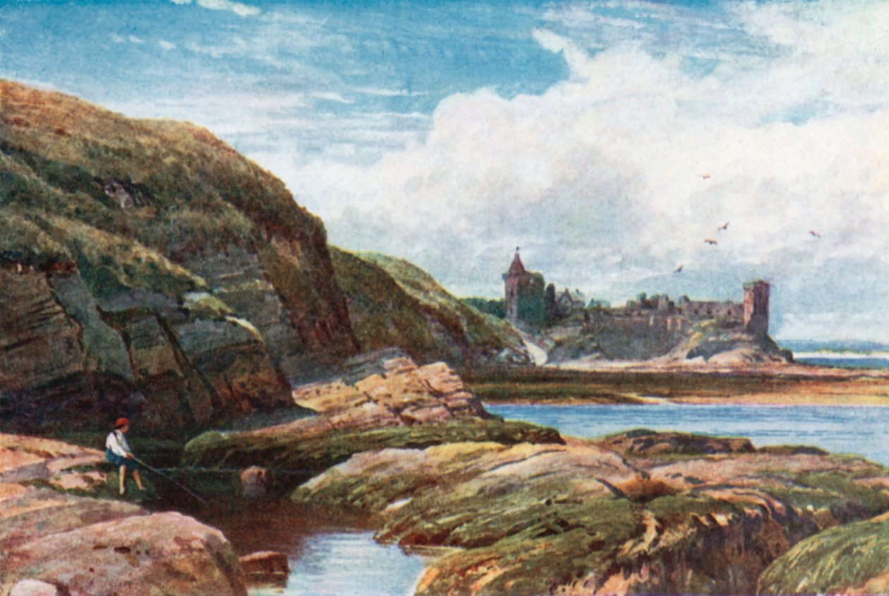 St Andrewsin linna, Fifeshire (värilitro) tekijältä Henry Sutton Palmer