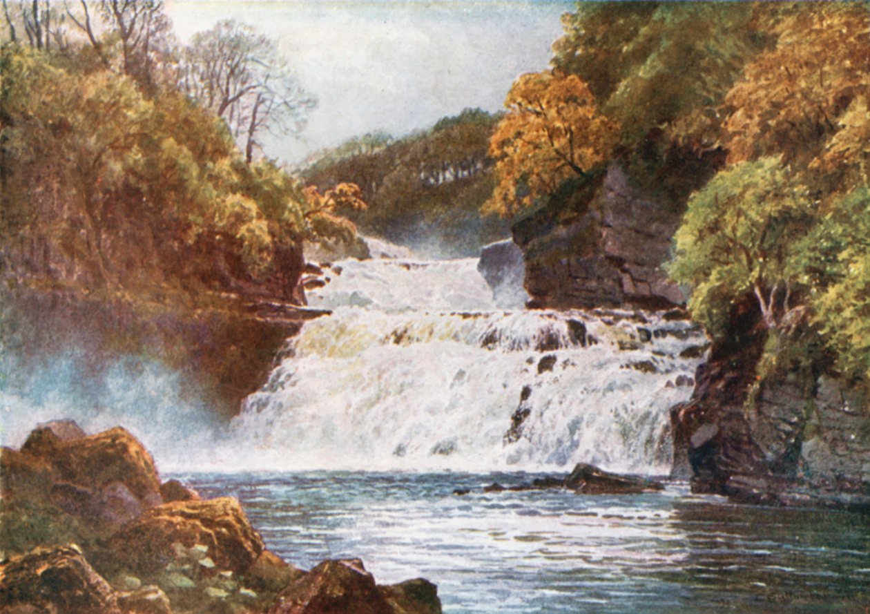 Clyden putoukset, Lanarkshire (värilitro) tekijältä Henry Sutton Palmer