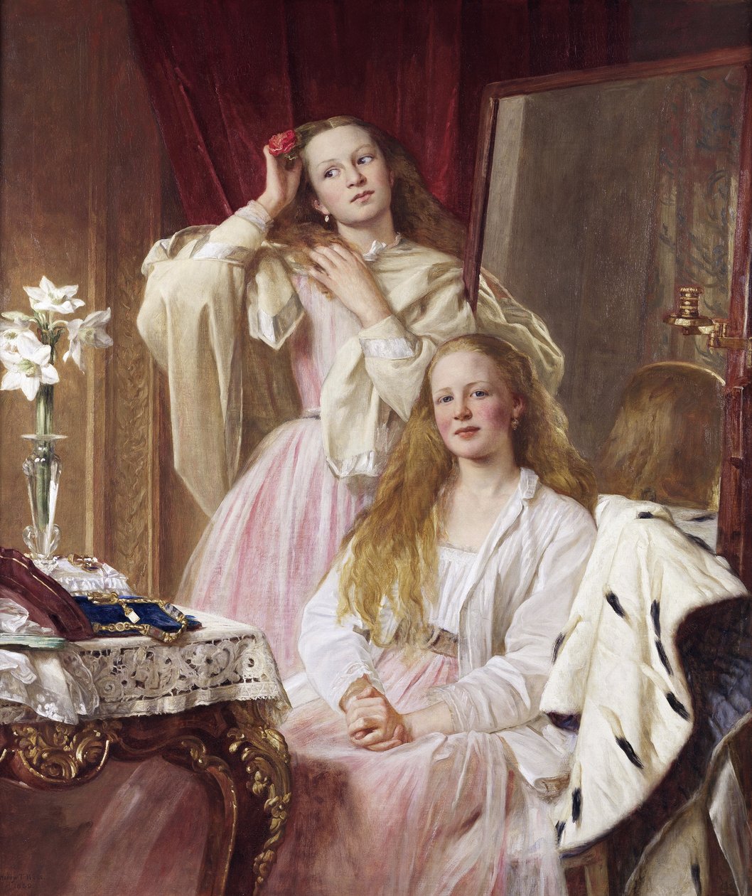 Emma ja Federica Bankes of Soughton Hall, kirjoittanut Henry Tanworth Wells. tekijältä Henry Tanworth Wells