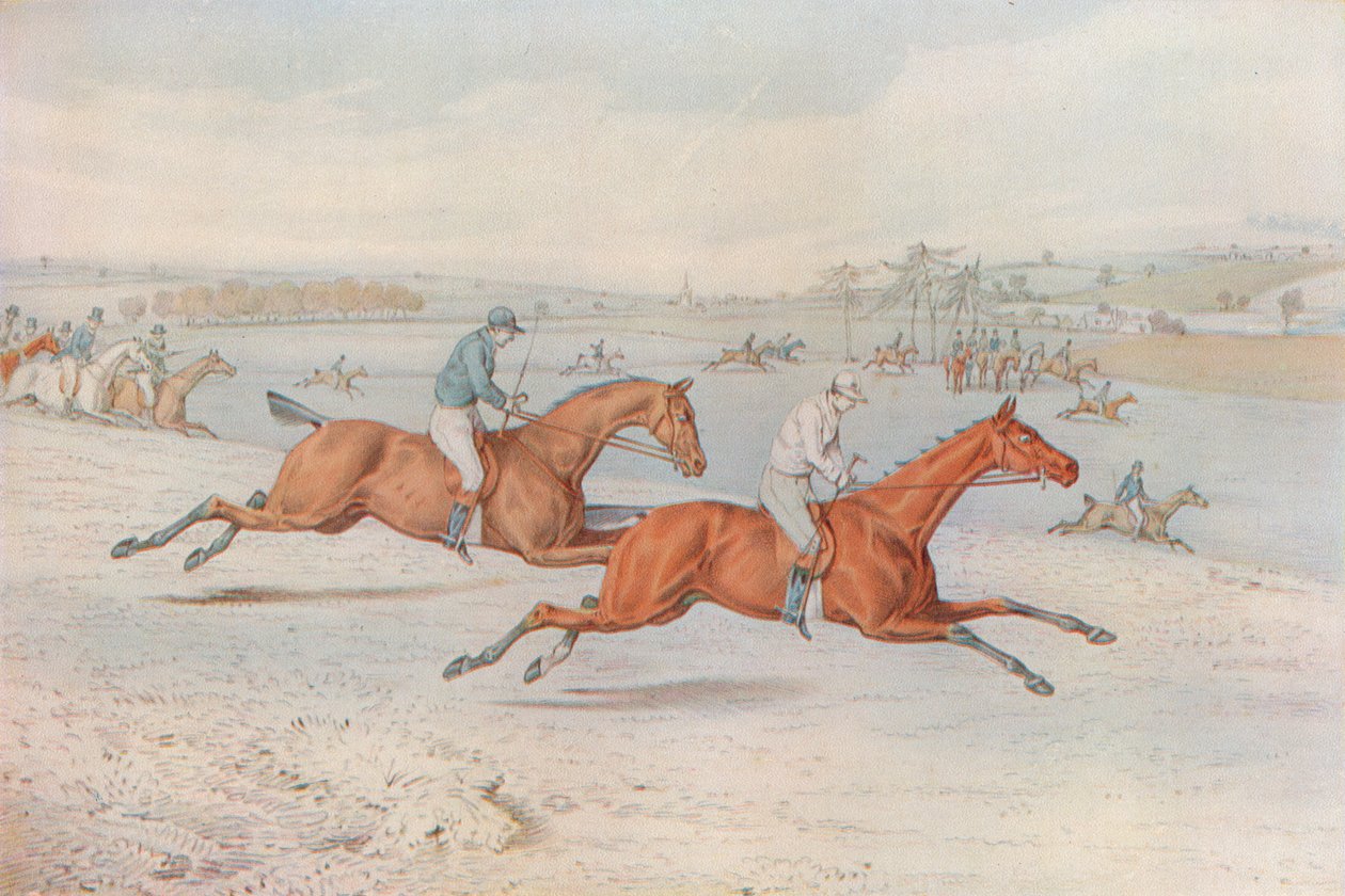 Estejuoksu: Alku. Off they Go - valittavissa valkoinen, 1827 tekijältä Henry Thomas Alken