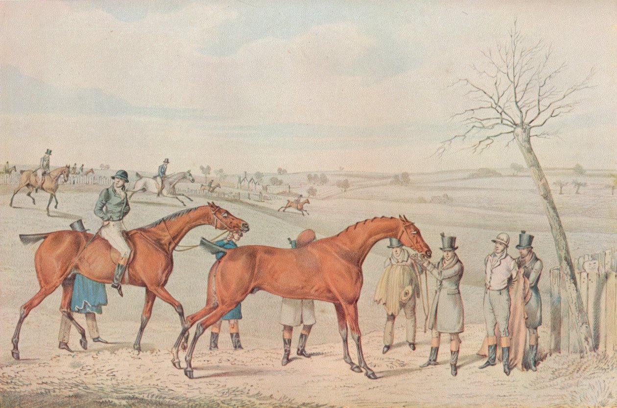 Estejuoksu: Voittaja, 1827 tekijältä Henry Thomas Alken