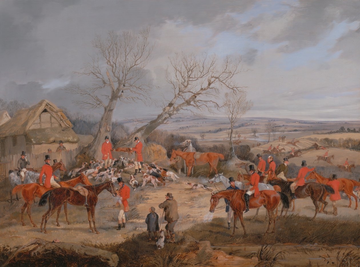 Metsästyskohtaus: The Kill, n. 1840. tekijältä Henry Thomas Alken