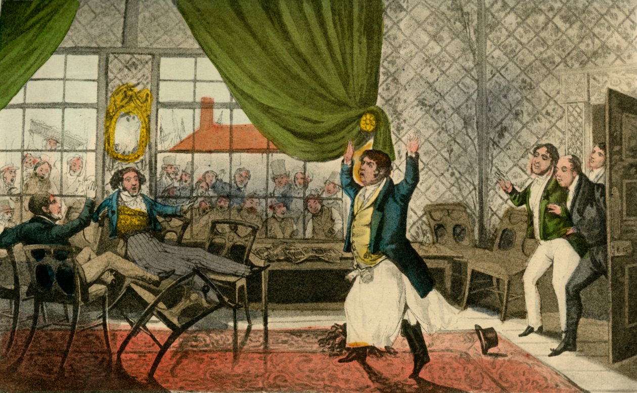 Voi herrat! Hyvät herrat! tässä on valitettava tapahtuma, 1838 tekijältä Henry Thomas Alken