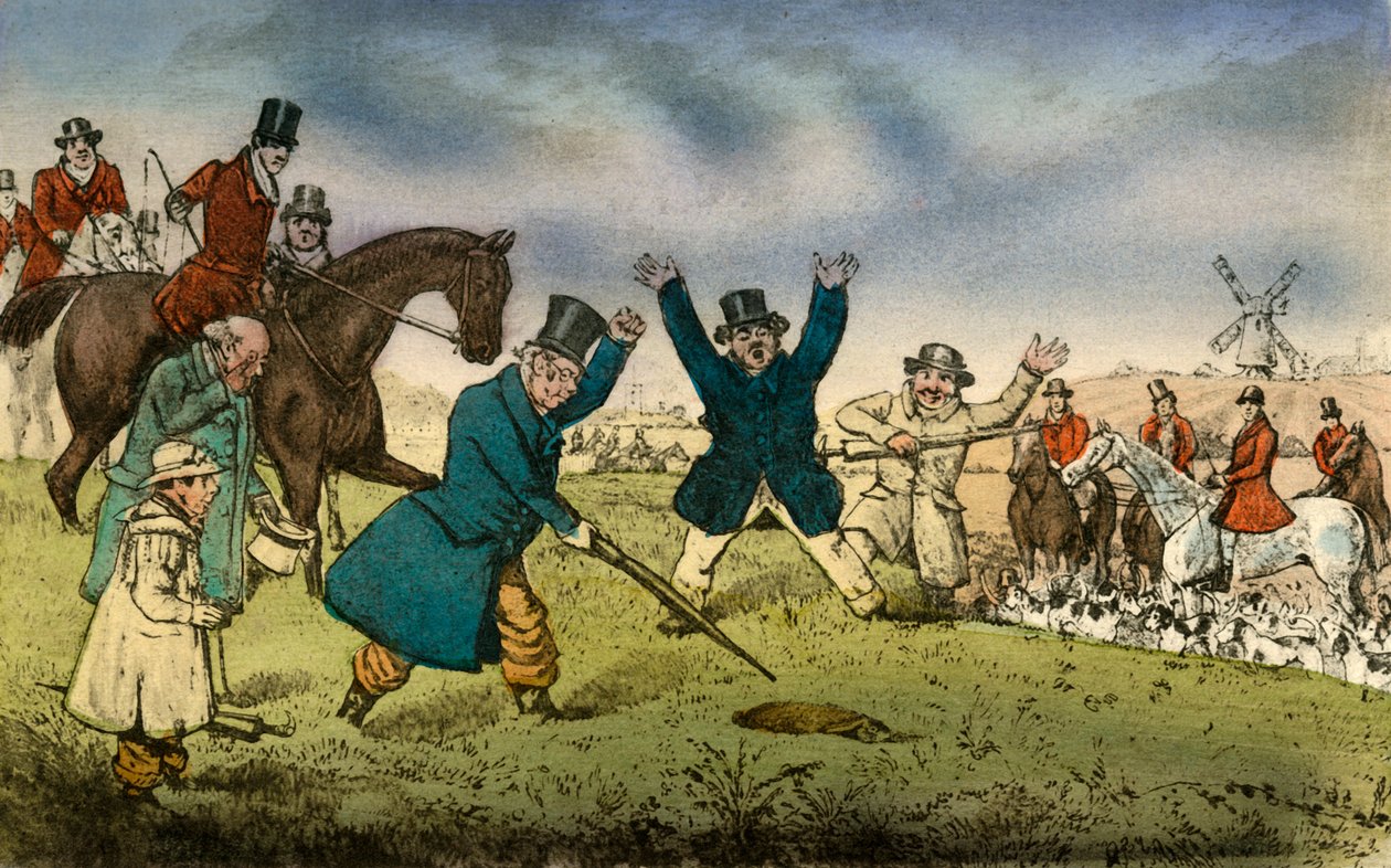 Vanha Tom, veteraanijänis ja hänen kokemuksensa, 1838 tekijältä Henry Thomas Alken