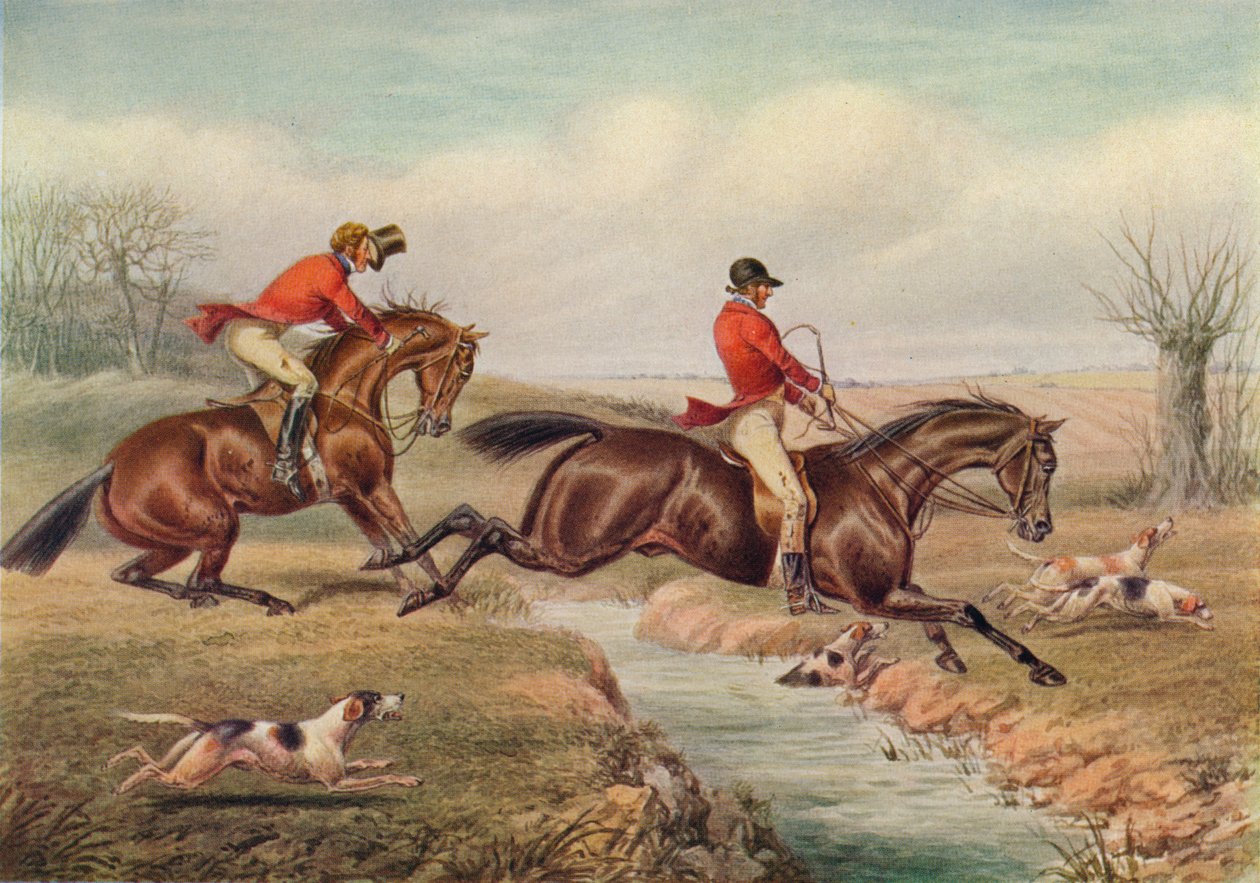 Over the Stream, c1800, 1922 tekijältä Henry Thomas Alken
