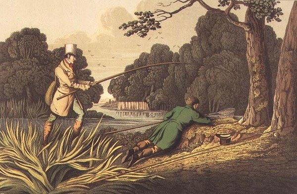 Pike Fishing, I. Clarkin vedostama, julkaisija Thomas McLean. tekijältä Henry Thomas Alken