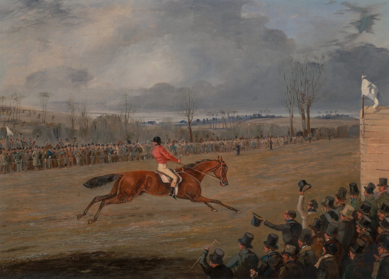 Kohtauksia estejuoksusta: Voittaja, n. 1845. tekijältä Henry Thomas Alken