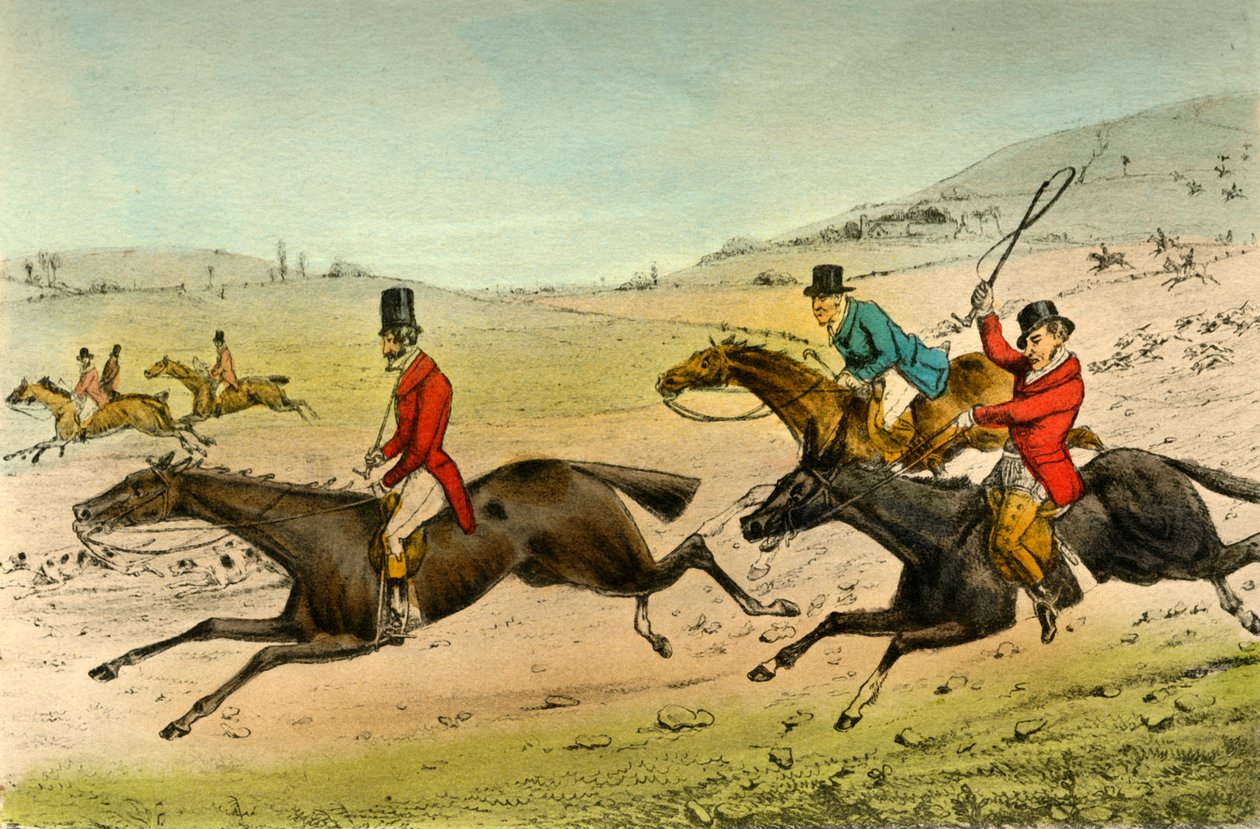 Swell ja Surrey. The Hounds in Full Cry, 1838 tekijältä Henry Thomas Alken