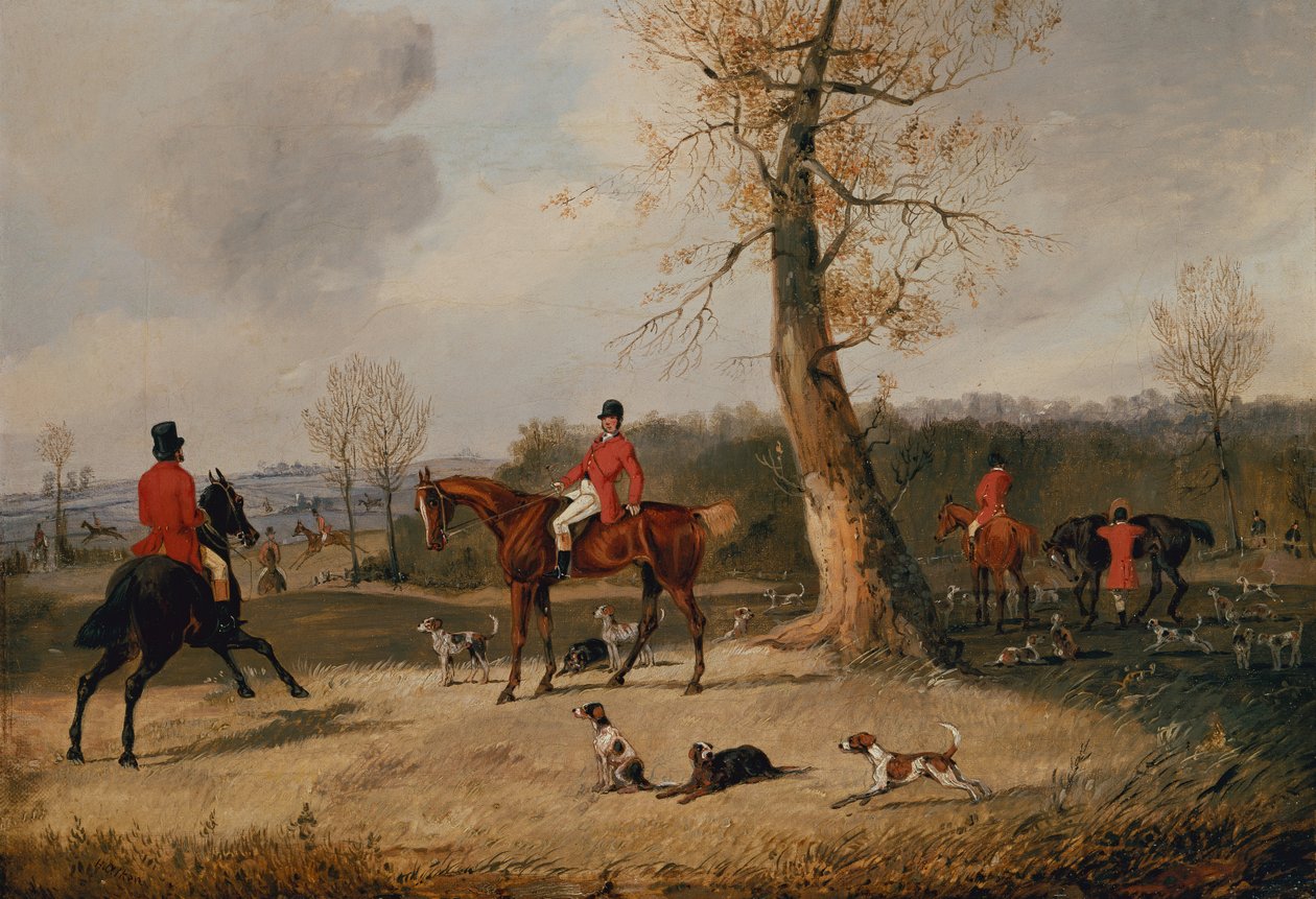 The Meet (öljy kankaalle) tekijältä Henry Thomas Alken
