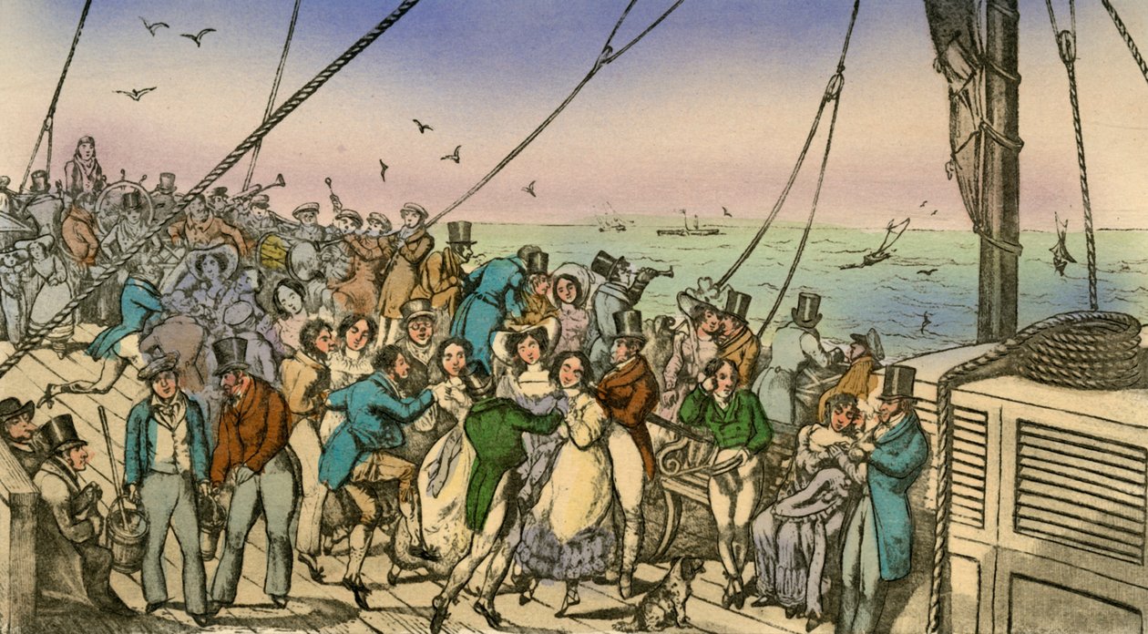 Margate Steam -paketin ilot, 1838 tekijältä Henry Thomas Alken