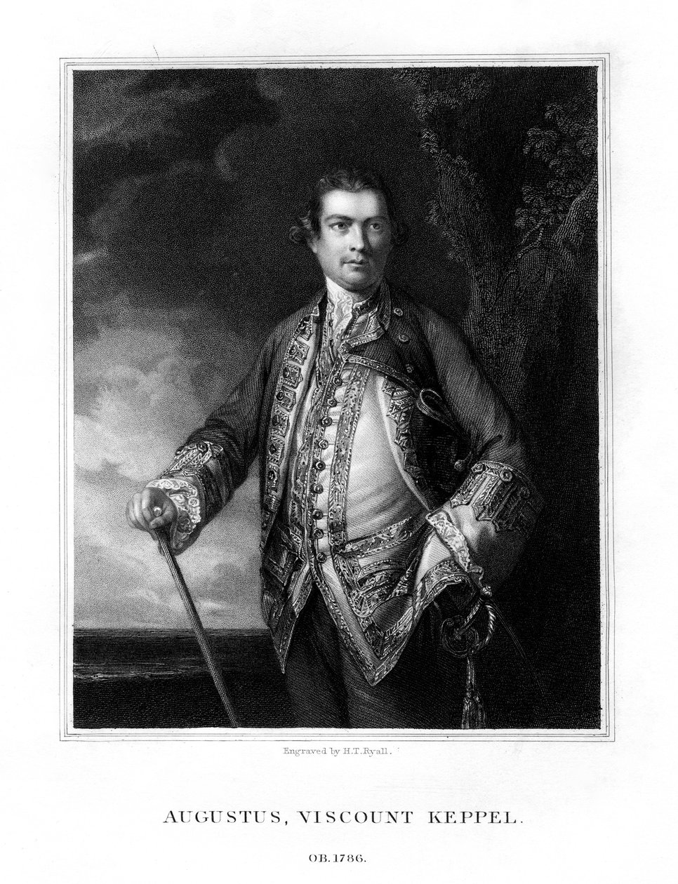 Augustus Keppel, 1. varakreivi Keppel, Britannian amiraali, 1833. tekijältä Henry Thomas Ryall