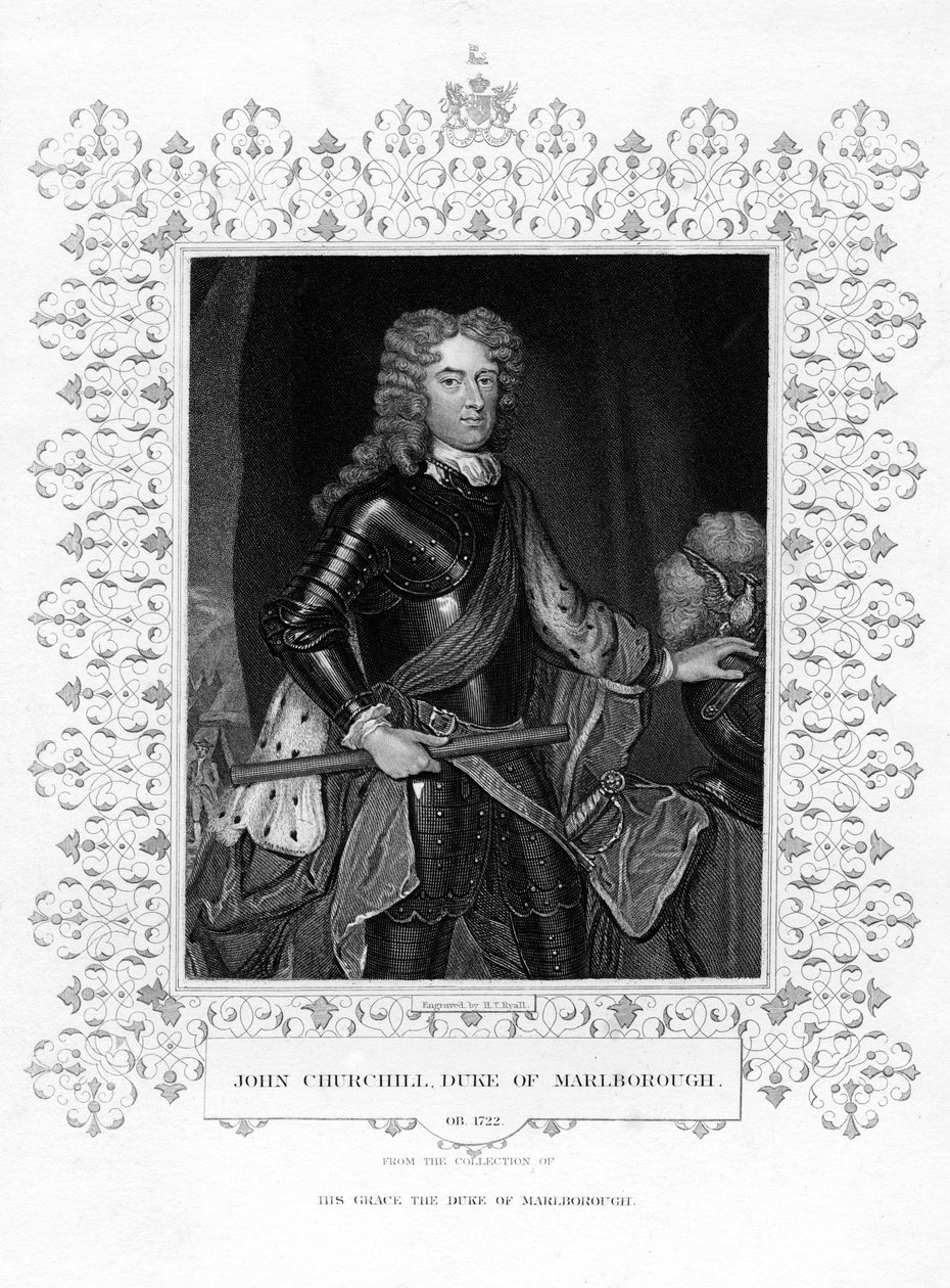 John Churchill, Marlboroughin ensimmäinen herttua, englantilainen upseeri, 1800-luku. tekijältä Henry Thomas Ryall