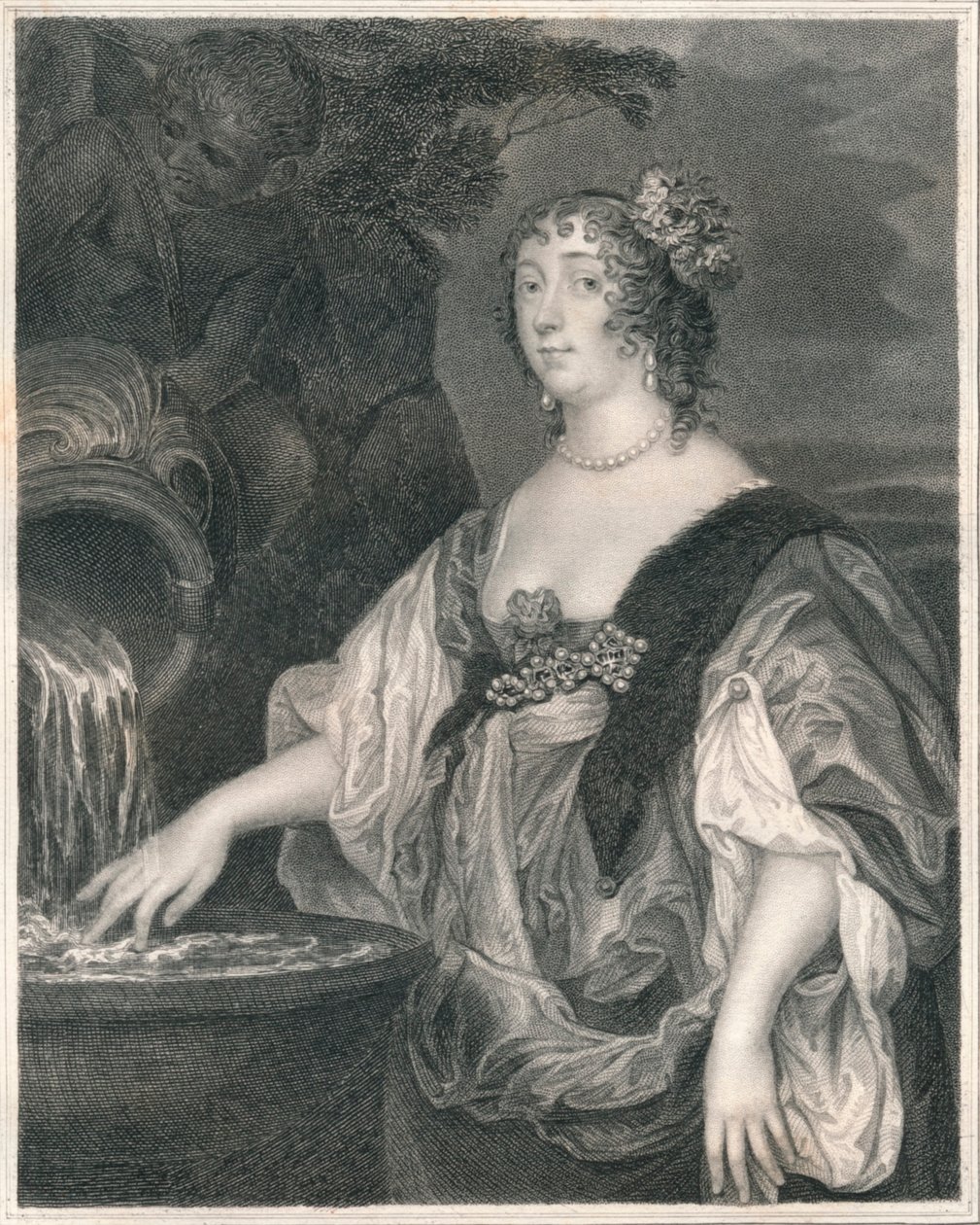 Lucy Percy, Carlislen kreivitär, c1635-1637, 1800-luvun alkupuoli. tekijältä Henry Thomas Ryall