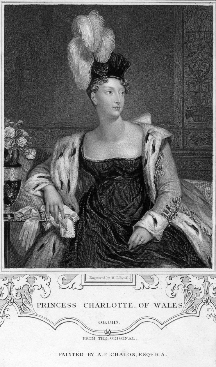 Walesin prinsessa Charlotte Augusta, 1800-luku. tekijältä Henry Thomas Ryall