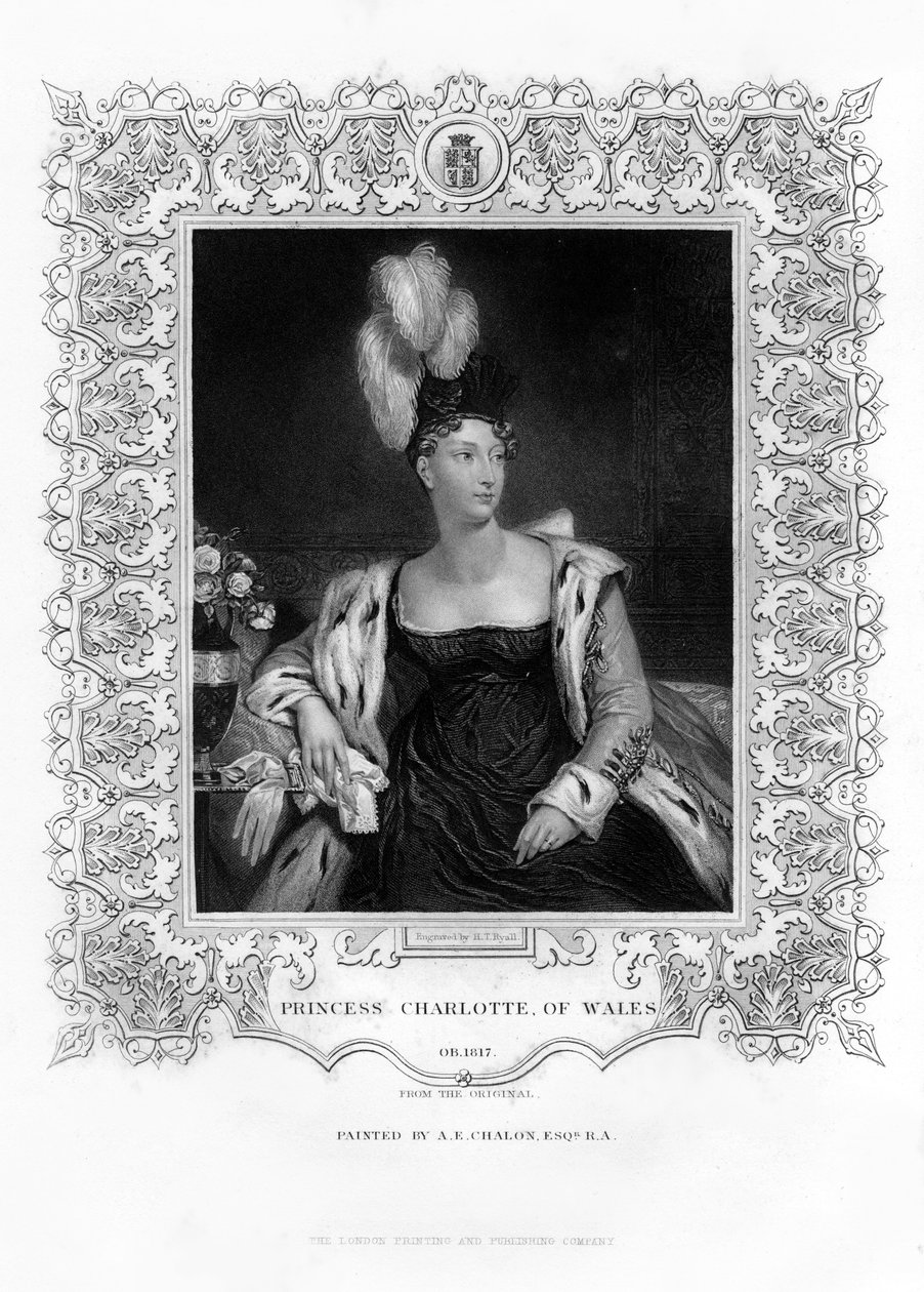 Walesin prinsessa Charlotte Augusta, 1800-luku. tekijältä Henry Thomas Ryall