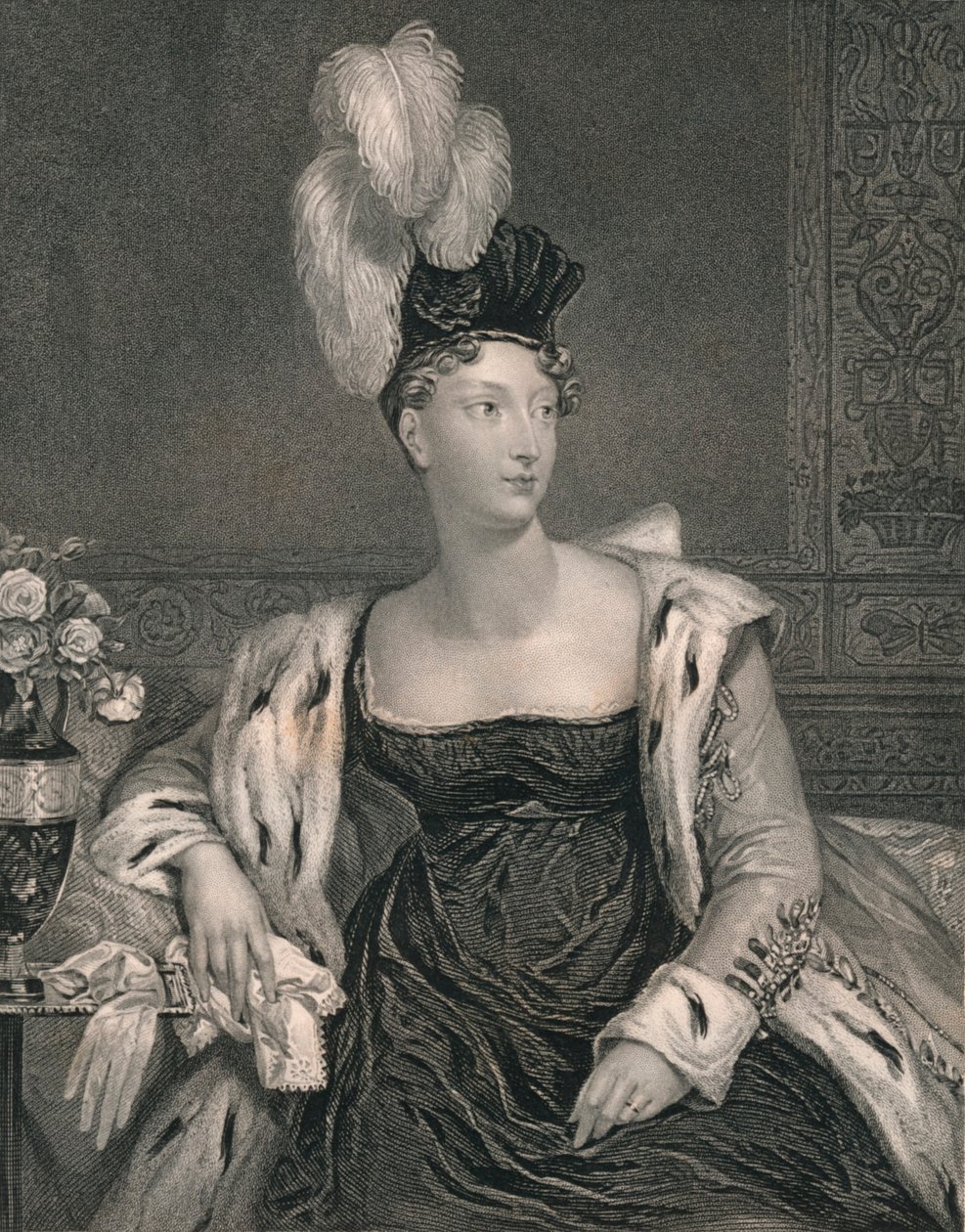 Prinsessa Charlotte, Wales, n. 1817, 1800-luvun alku-puoli. tekijältä Henry Thomas Ryall