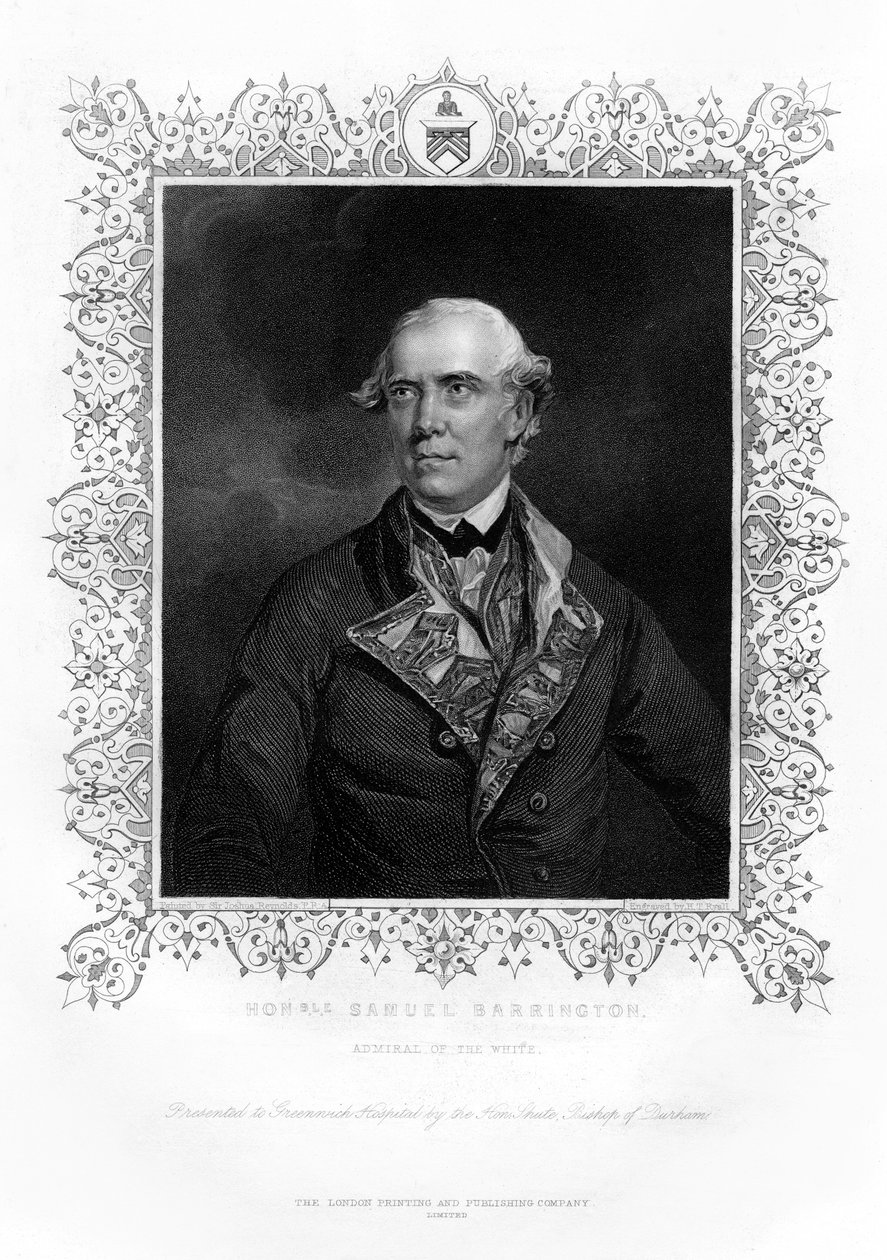Samuel Barrington, brittiläinen amiraali, 1800-luku. tekijältä Henry Thomas Ryall