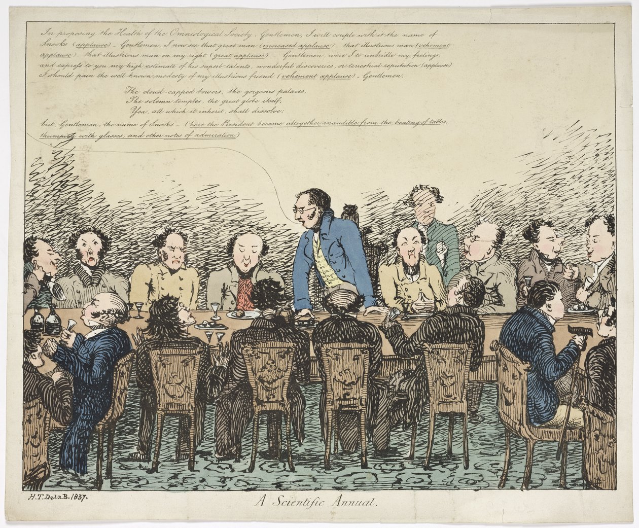 Tieteellinen vuosikirja, 1837 (värillinen etsaus) tekijältä Henry Thomas after De La Beche
