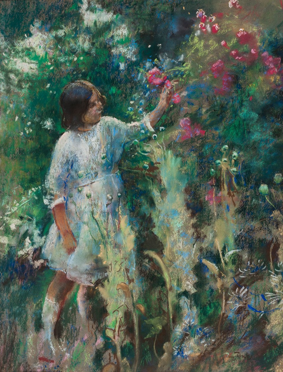 Puutarhassa, noin 1900 tekijältä Henry Tonks