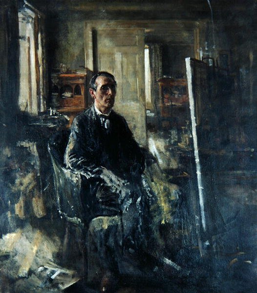 Walter Westley Russell (öljy kankaalle) tekijältä Henry Tonks