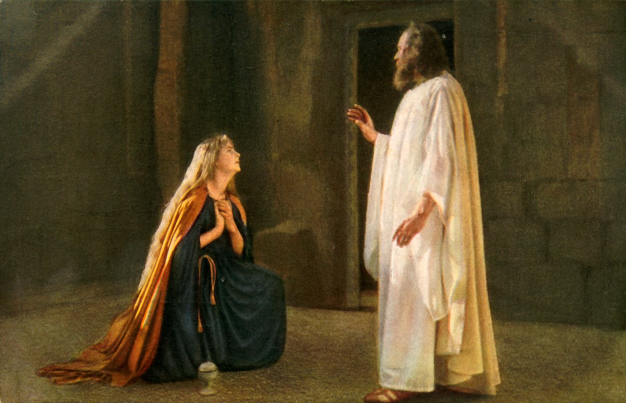Jeesus ilmestyy Magdalan Marialle, 1922. tekijältä Henry Traut