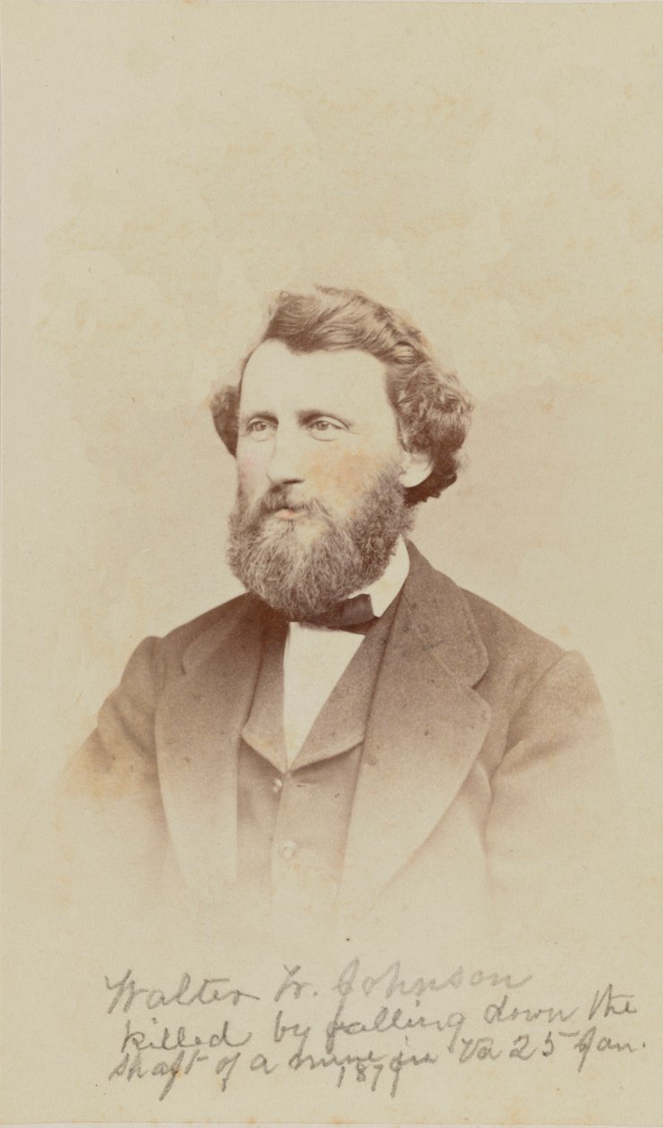Carte-de-visit-muotokuva Walter W. Johnsonista, 1868. tekijältä Henry Ulke