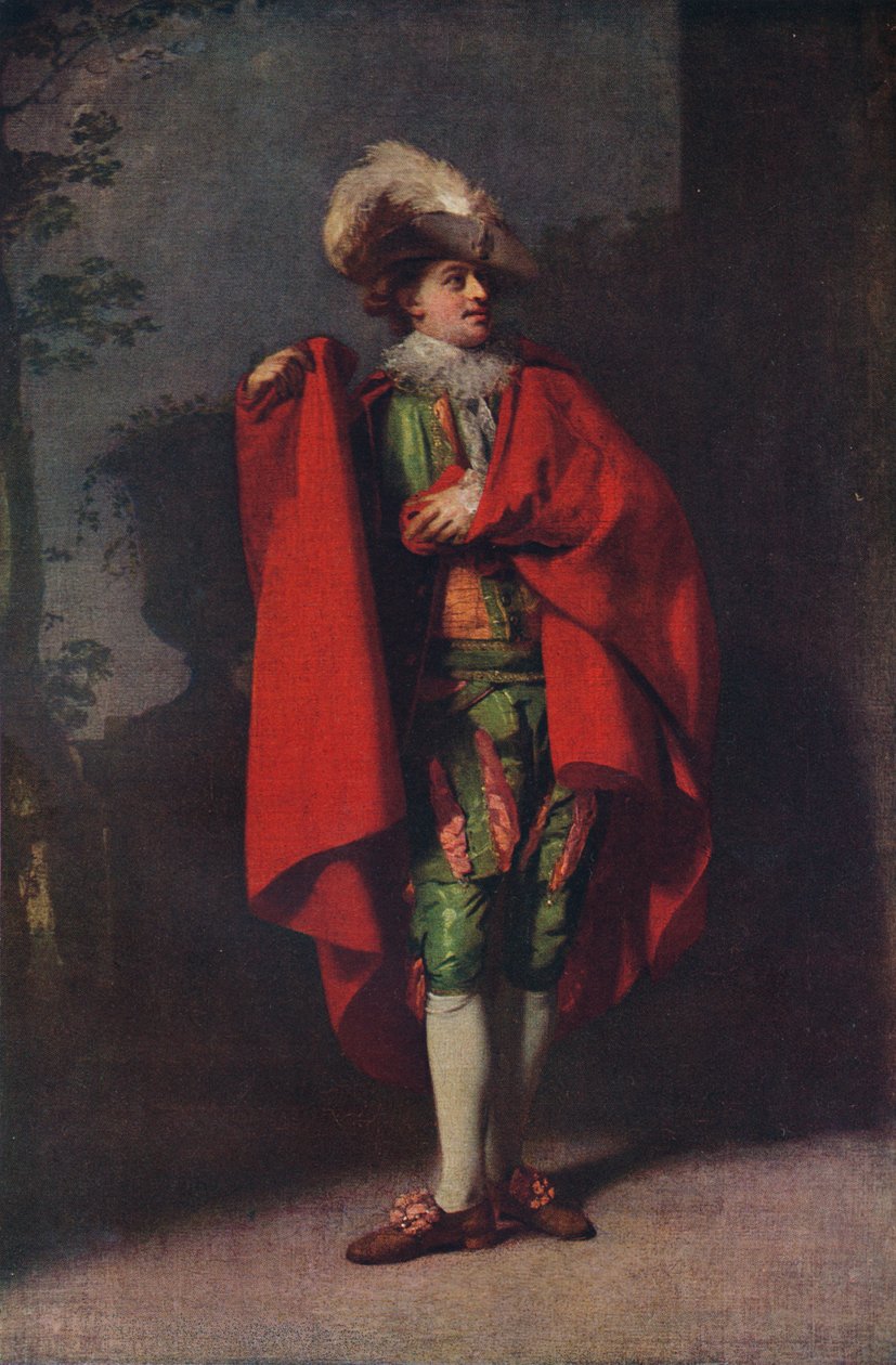 John Palmer kreivi Almavivana elokuvassa The Spanish Barber, 1779, 1917 tekijältä Henry Walton